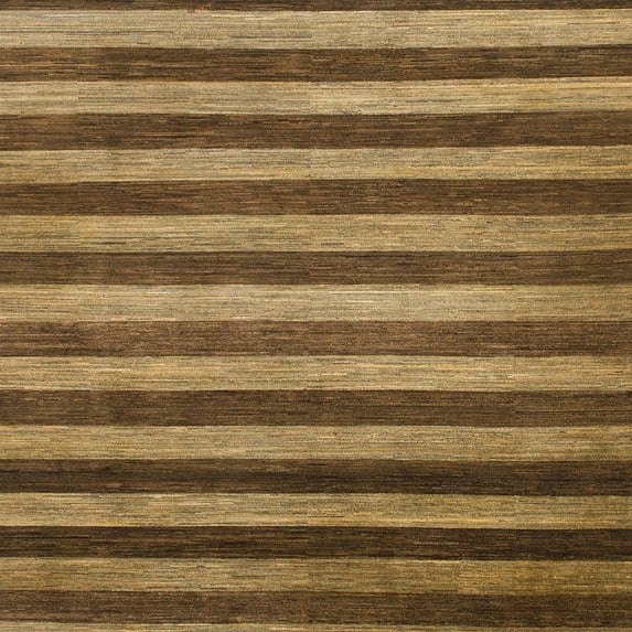 Ahgly Company Machine Washable Indoor Square Abstract Caramel Brown Area Rugs, 5' Square