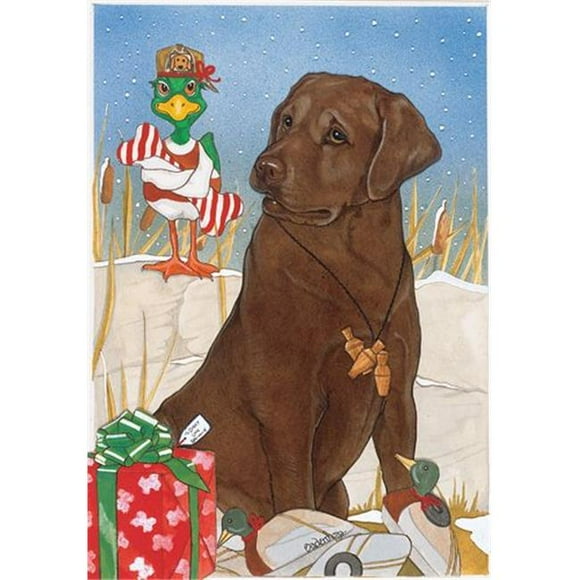 Labrador Chocolate Holiday Boxed Cards