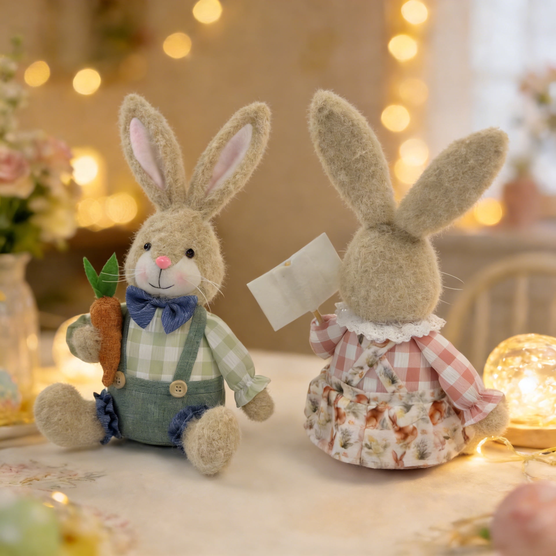 Easter Bunny Plush Toy – Soft Stuffed Rabbit with Long Ears, Cute Fluffy Bunny for Kids & Toddlers, Perfect Easter Basket Stuffer & Spring Gift