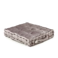 thumbnail image 4 of · REDEARTH · Velvet Floor Pillows-Premium Rayon Cotton Velvet Washable Plush Extra Soft Square seat Cushion with Handle for Dining, Patio, Office, Hardwood Floor (18"x18"x4"; Light Gray) Pack of 2, 4 of 8