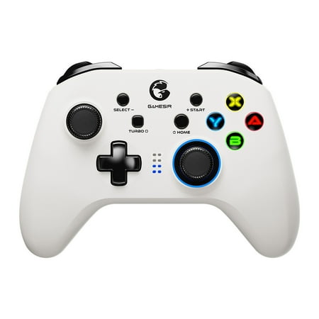 GameSir T4 Pro Wireless Game Controller for Windows 7 8 10 PC/iPhone/Android/Switch, Dual Shock USB Bluetooth Mobile Phone Gamepad Joystick for Apple Arcade MFi Games, Semi-Transparent LED Backlight