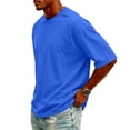 thumbnail image 5 of Agkizg Men Crew Neck T Shirts, Short Sleeve Solid Loose Drop Shoulder Casual Tops Soft Basic Tees for Daily Outdoor Summer Everyday Wear, 5 of 6