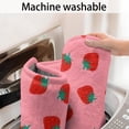 thumbnail image 5 of Red Strawberry Plants Fruit Pink Pattern Bathroom Rugs Mat,Non Slip Microfiber Bathroom Rug,Rubber Backing,Soft Bathroom Mats for Bathroom Floor,Tub and Shower,17x30in(43x75cm), 5 of 5