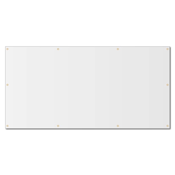 Milweb1 - Blank White Vinyl Banner Sign with Grommets (4'x8')