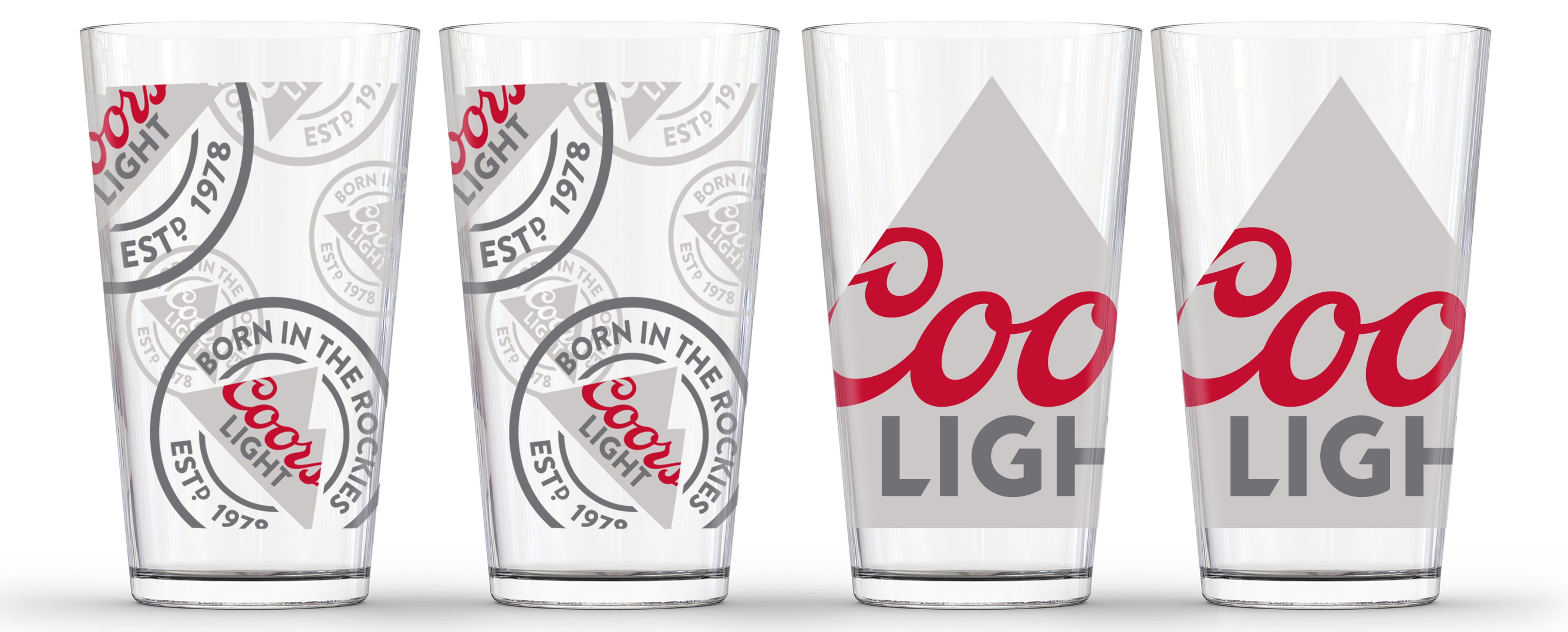 Coors Light Pint Glass 4 Pack