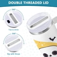 thumbnail image 5 of Stainless Steel Tumbler with Straw and Handle, Double Wall Insulated Tumblers, Halloween-themed Logo, 5 of 9
