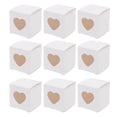 thumbnail image 1 of MasteelfCA 1 Set 50 Pcs PVC Wedding Candy Boxes with Heart-shaped Clear Window (White), 1 of 7