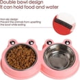 thumbnail image 3 of Cuenco de acero inoxidable KAIYANG para gatos antideslizante y antiderrames elevado rosa, 3 of 5