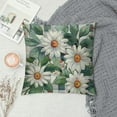 thumbnail image 2 of Chilfamy Buffalo Plaid Daisy Pillow Covers  Farmhouse Spring Summer Daisies Bloom Pillows Floral Eucalyptus Leaves Decorative Pillow Cases Square Cushion Cover for Home Couch Bed, 2 of 5