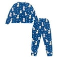 thumbnail image 3 of Tutoliy Dog Bone Printed Pajama Set for Women Soft Loungewear Long Sleeve Sleepwear Crewneck Pjs 2 Piece Lounge Set, 2XL, 3 of 7