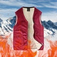 thumbnail image 2 of Male Casual Solid Silver Velvet Plush Outerwear Coat Sleeveless Zipper Fly Pocket Coat Vest Running, 2 of 5