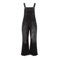 thumbnail image 5 of Tqcoqu Women's Ripped Denim Overalls, Wide Leg Jumpsuit, Casual Loose Frayed Hem Bib Overalls for Daily Outdoor Wear,Women's,Size S-XXL, 5 of 7