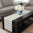 thumbnail image 4 of Blue Striped Table Runner 120 Inches Long, Modern Farmhouse Stripes Rustic Kitchen Coffee Dining Table Decoration for Home Party Birthday Wedding Home Decor 13x120 Inches, 4 of 8