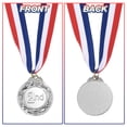 thumbnail image 4 of Uxcell 2.6 Inch Silver Award Medals 2nd Prize  Style with Neck Ribbon 3 Pieces, 4 of 6