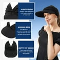 thumbnail image 6 of TAGVO 2 Pack Wide Brim Visor Hat for Women, Quick Dry Flexfit Sun Hat Wicking Beach Sunhat Adjustable Sports Caps UPF50+ Protection for Outdoors, 6 of 8