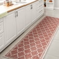 thumbnail image 5 of JONATHAN Y SANTA MONICA 2 x 10 Runner Rug, Trebol Moroccan Trellis Textured Weave - Red/Beige, SMB109C-210, 5 of 6