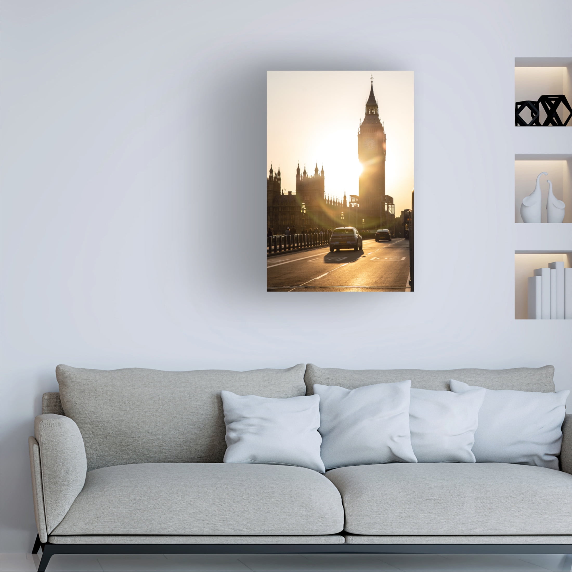 Canvas Wall Art - Allison Burton 'London2024' Wall Art for Living Room, Bedroom, or Office Décor by Trademark Fine Art - 12 x 19 Inches