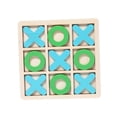 thumbnail image 2 of lionlar Tic TAC Toe Board Game Rustic Parent Child Interaction Party Favors Coffee Table light blue green, 2 of 9