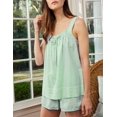 thumbnail image 4 of Ensemble de Pyjama Rayé Y2K pour Femmes, 2 Pcs, Camisole, Hauts Babydoll et Boxeurs Rayés Assortis, Ensemble de Détente, 4 of 6
