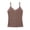 A1 Coffee, variant on Women's Built in Bra Tank Top, Summer Ribbed Camisole with Adjustable Spaghetti Straps, Casual Sleeveless Cami Shirt for Lounge, Yoga and Layering White 2XL