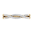 thumbnail image 3 of 10K Yellow Gold Diamond Twisted Wedding Band Ring (0.13 Carat) (Ring Size 5), 3 of 6