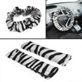 BDK Zebra Car Seat Covers with Floor Mats, Animal Prints 2Tone Split