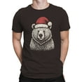 thumbnail image 2 of Festive Bear in Santa Hat Men's T-shirt, 2 of 3