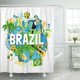 thumbnail image 1 of ABPHQTO Cortina de ducha verde carnaval coloridos símbolos nativos de Brasil mezclados 152x180 cm ABPHQTO PKNMT60x72Shower-5404, 1 of 2