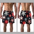 thumbnail image 3 of luoweisi Men's Beach Shorts Quick Dry Swim Trunks with Mesh Lining Christmas Snowflakes L, 3 of 5