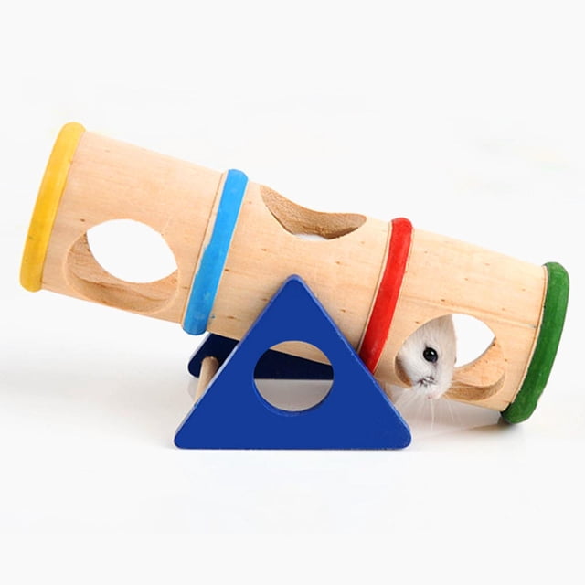 Balancín de juguete para hámster Salvador Juego de gimnasio Accesorios para mascotas Escondite de madera