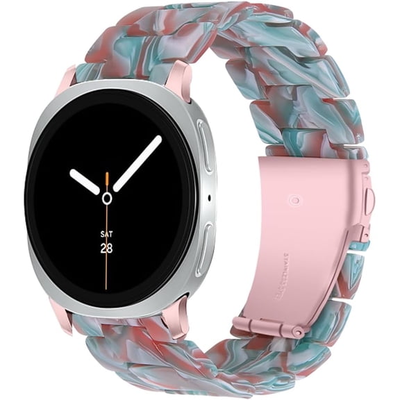 MYKOMI Resin Watch Band Compatible with Samsung Galaxy Watch 8 Band, Classic Premium Luxury Light Waterproof Strap for Samsung Galaxy Watch 8 Smartwatch Accesssories