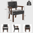 thumbnail image 2 of FAGAGA Mid Century Modern Accent Chair, Upholstered Oversized Chair for Living Room,Velvet Gray, 2 of 6