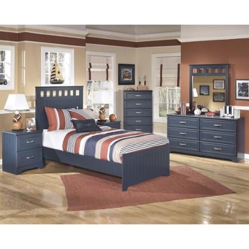 Buy products such as south shore summer breeze mates vanilla bookcase bed collection at walmart and save. ashley leo 6 piece wood twin panel bedroom set in blue