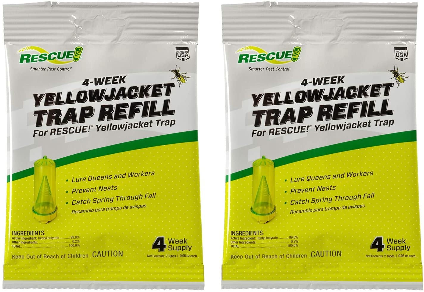 RESCUE! Yellowjacket Attractant  4 Week Supply - 2 Pack