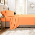 thumbnail image 2 of Clara Clark 5 Piece 1800 Microfiber Collection Bed Sheet Set, Deep Pockets Fitted Sheet, Twin, Apricot Orange, 2 of 4