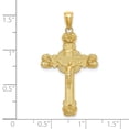 thumbnail image 6 of Auriga Fine Jewelry 14K Yellow Gold Crucifix Cross W/ Sunburst Charm for Women (L - 38mm, W - 22mm), 6 of 6