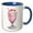 Blue/White, variant on 3drose, Pretty Pink Valentine Milkshake Illustration, 11oz Magic Transforming Mug