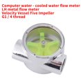 thumbnail image 2 of Noref G1/4 Flow Indicator ,Tungsten Alloy G1/4  Standard Female to Female Thread Computer Water Cooling Indicator, Computer Cooling Flow Indicator, 2 of 8
