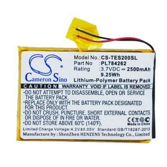 Battery for TEASI PL784262 One 2 Outdoor GPS Navigation CS-TES200SL 3.7V 2500mAh