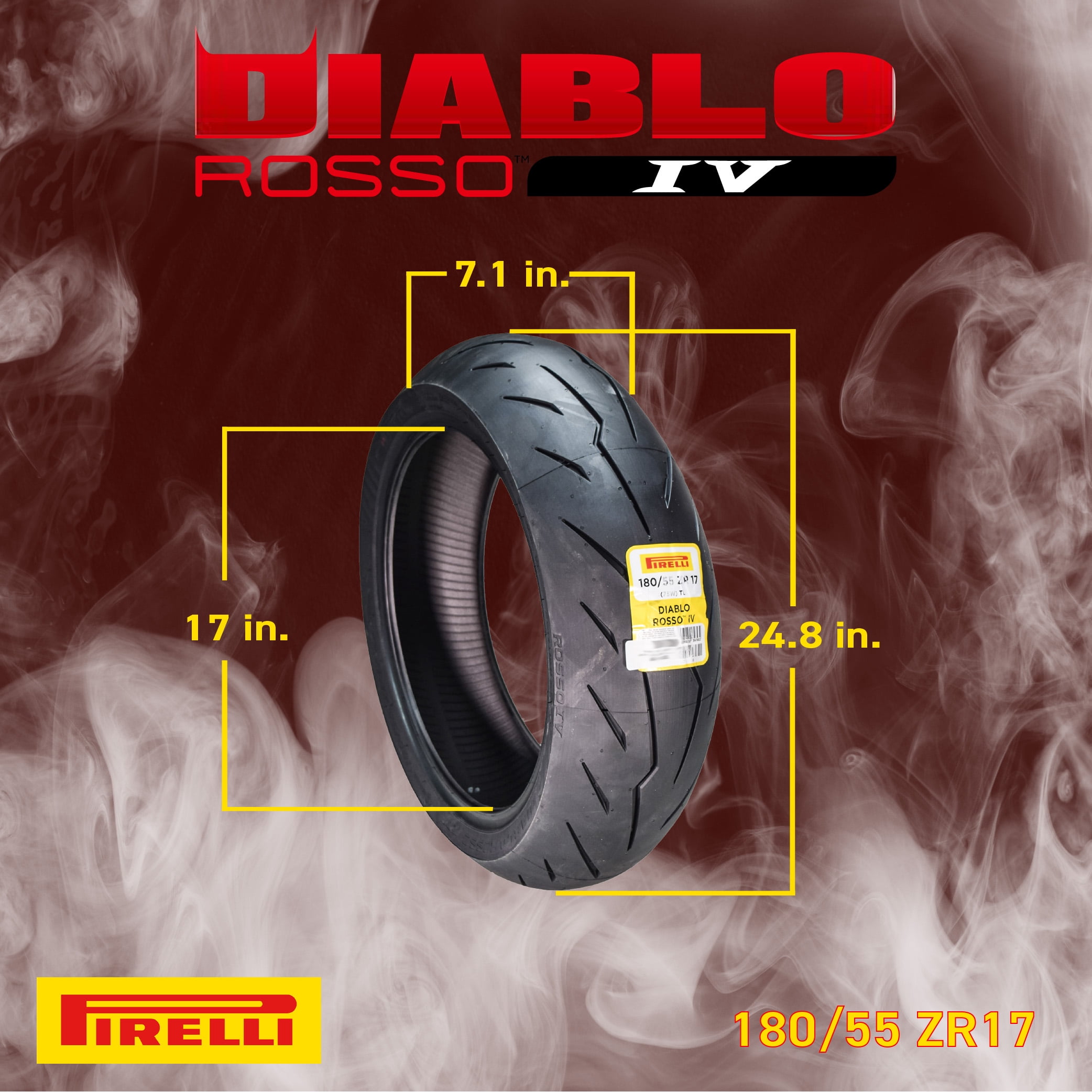 ピレリ　Diablo rosso IV corsa180/55ZR17 PIRELLI（ピレリ） ディアブロロッソ4コルサ 120/70ZR17 180/55ZR17