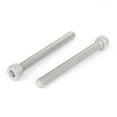 thumbnail image 1 of Uxcell M8x80mm Rosca de Acero Inoxidable 304 Tornillos de Cabeza Hexagonal con Casquillo (Paquete de 2), 1 of 1