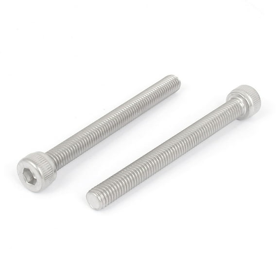 Uxcell M8x80mm Thread 304 Stainless Steel Hex Bolt Socket Head Cap Screws (2- Pack)