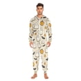 thumbnail image 3 of FORMRS Onesies Pajama for Adults Unisex Hoodie Winter Jumpsuit One Piece Sleepwear, Sizes S-2XL, Halloween Cute Ghosts, 3 of 7