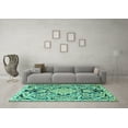 thumbnail image 3 of Ahgly Company Indoor Round Persian Turquoise Blue Traditional Area Rugs, 8' Round, 3 of 4