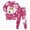 H568-Hot Pink, variant on TOWED22 Girls Boys Halloween Pajamas Big Boys Pjs Set Pumpkin Ghost Graphic Long Sleeve and Pants Jammies 2 Piece Boys Sleepwear Lounge Clothe(Orange,2-3 Y)
