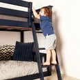 thumbnail image 6 of Max & Lily Twin over Twin Bunk Bed for Kids, Solid Wood Low Bunk Beds with Ladder, Blue, 6 of 13