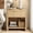 Natural color, variant on Easoger Fluted Nightstand with Charging Station, Modern Bedroom Side Table with Gold Handles & Open Shelf, Natural Oak (1 Pack)