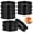 Black, variant on 10PCS Muffin Rings, Rolled Stainless Steel Crumpet Tart Rings 4" for Baking, Cake Muffin Rings, Dessert Baking Cooking Rings for Baking