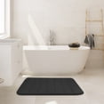 thumbnail image 3 of Memory Foam Bath Mats Soft Absorbent Bathroom Rugs 20" x 32",Machine Washable Easy to Clean, Black, 3 of 8