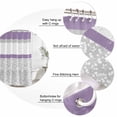 thumbnail image 6 of Purple Grey Waterproof Fabric Shower Curtain,Chic Garden Floral Stripe Aesthetic Flower Waterproof Fabric Shower Curtain for Bathroom Curtains Bathtubs Shower Curtains with 12 Hooks Standard 60x72, 6 of 8